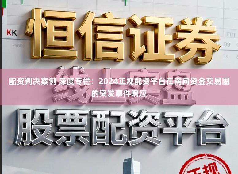 配资判决案例 深度专栏：2024正规配资平台在南向资金交易圈的突发事件响应